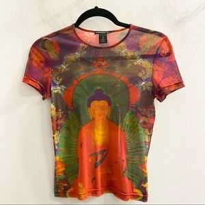 vtg VIVIENNE TAM Mesh Buddha Top Sz S